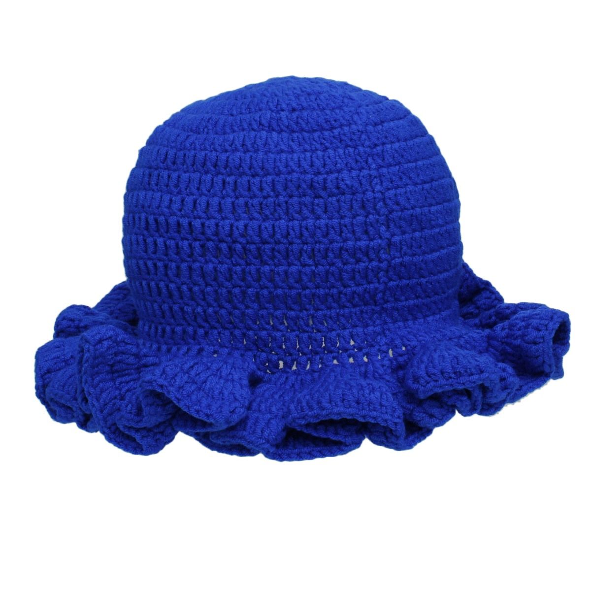 ZPB Sorority Blue Crochet Ruffle 1920 Bucket Hat