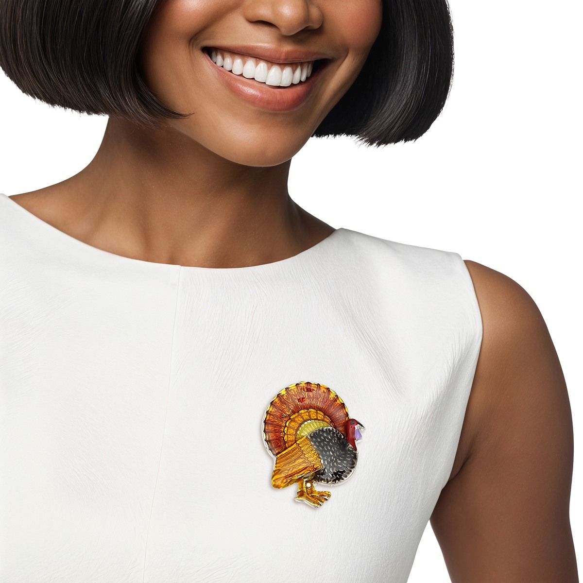 Brooch Thanksgiving Turkey Fall Pin for Women