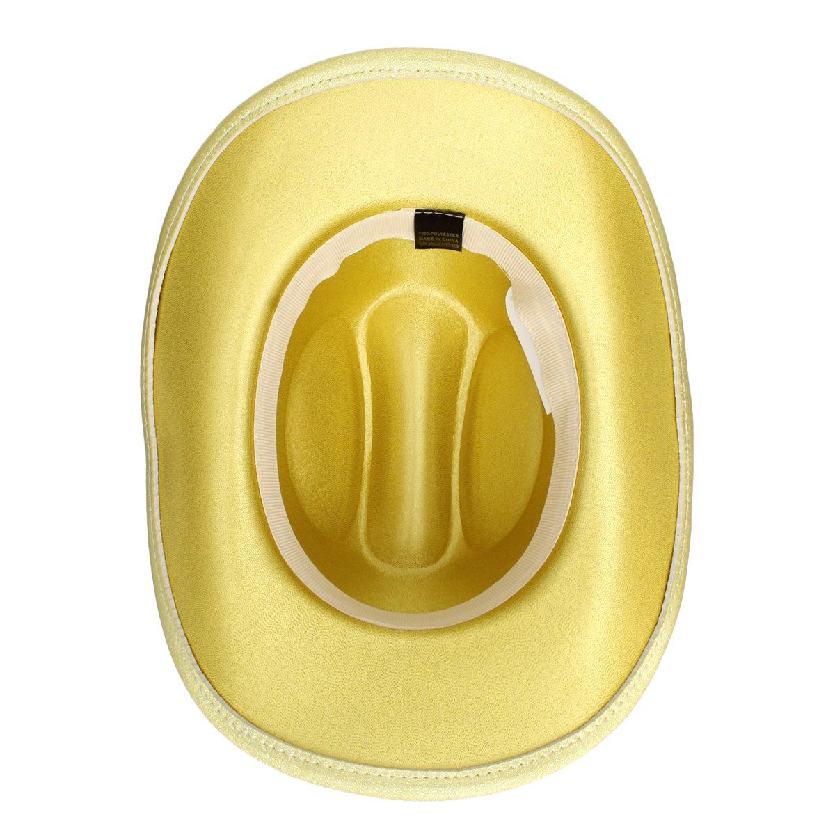 Cowboy Hat Yellow Metallic Finish Fashion Hat
