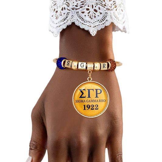 SGRHO Greek Merch Heritage Charm Bangle Bracelet