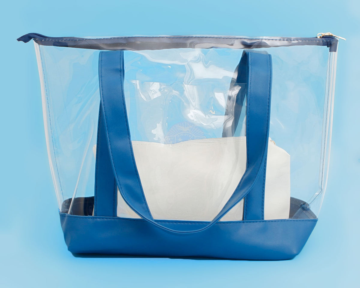 Tote Blue Clear ZPB Sorority Bag for Women