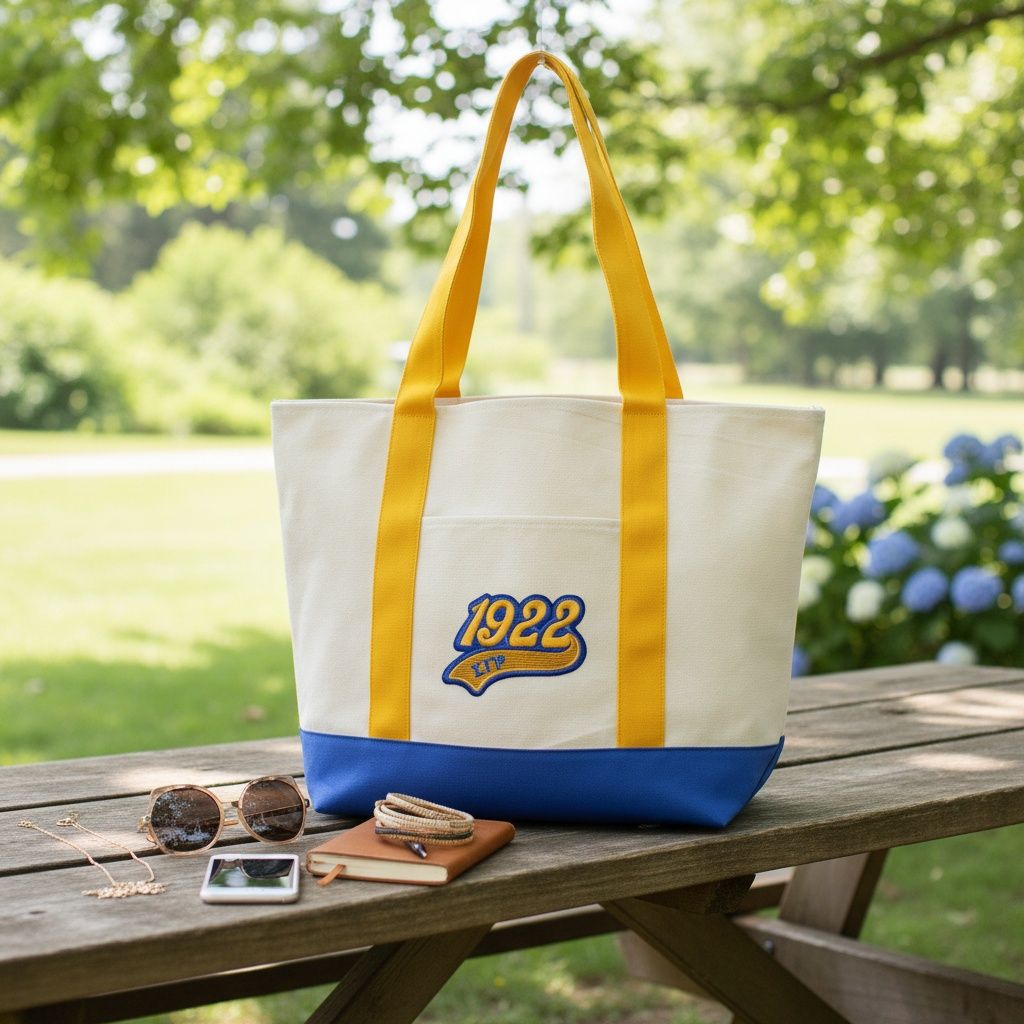 SGRHO Sorority Large Canvas Tote Bag Reusable Merch