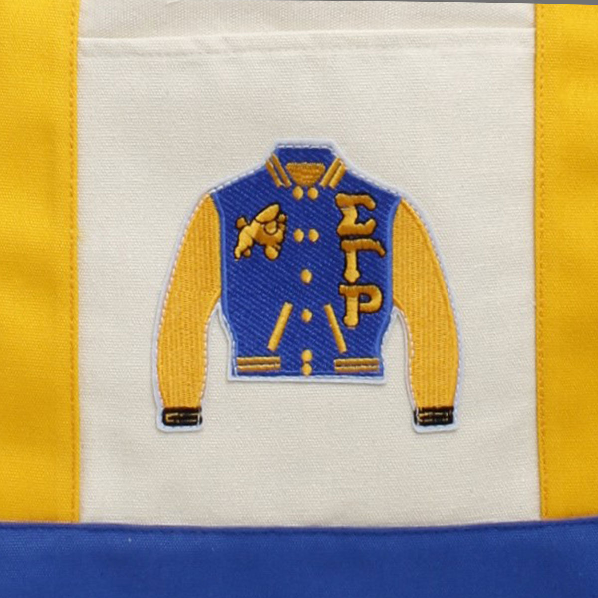 SGRHO Sorority Large Canvas Tote Bag Reusable Merch