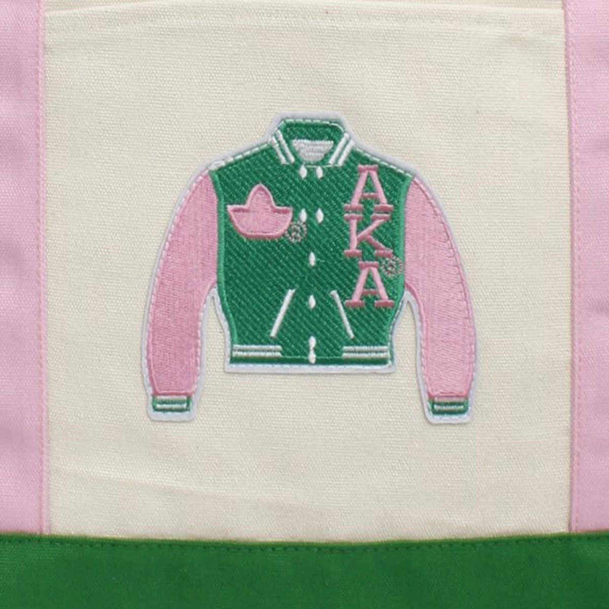 AKA Sorority Large Canvas Tote Bag Reusable Merch