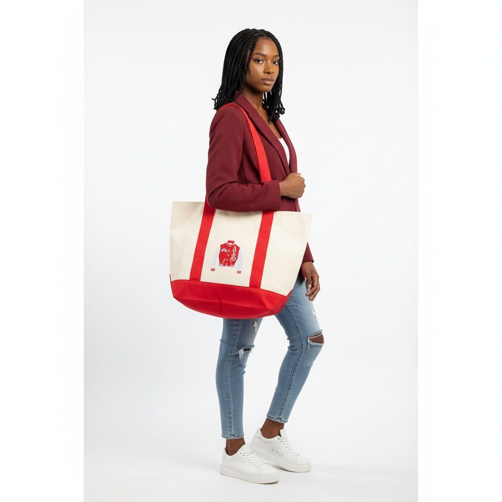 DST Sorority Large Canvas Tote Bag Reusable Merch