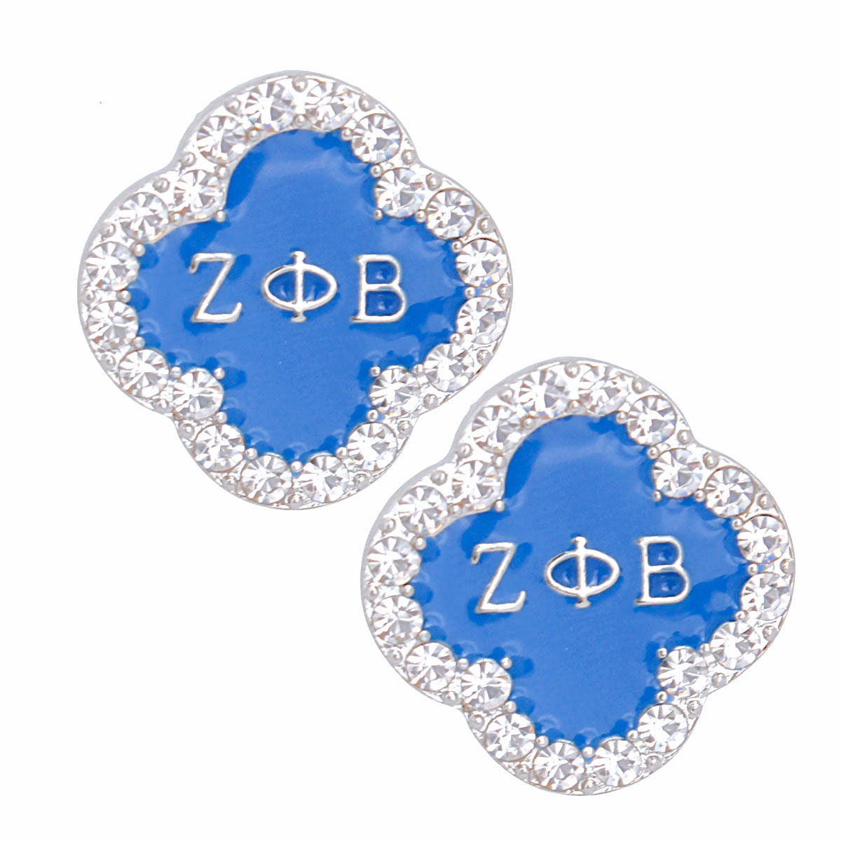 Blue Zeta Sorority Studs ZPB