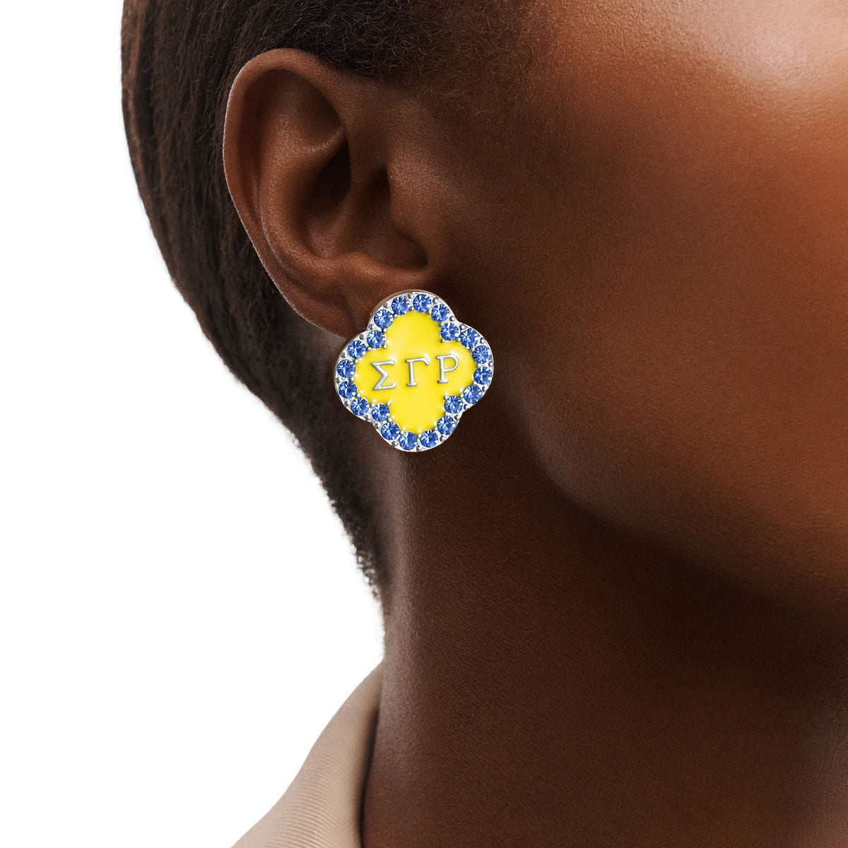 Blue Gold Sorority Studs SGRHO