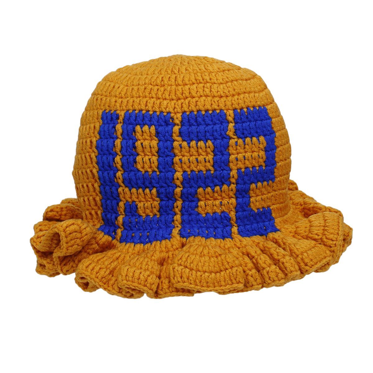 SGRHO Sorority Yellow Crochet Ruffle 1922 Bucket Hat