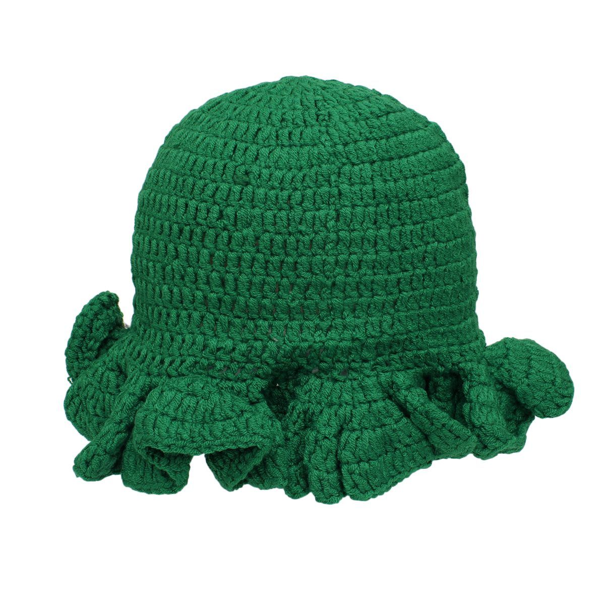 AKA Sorority Green Crochet Ruffle 1908 Bucket Hat