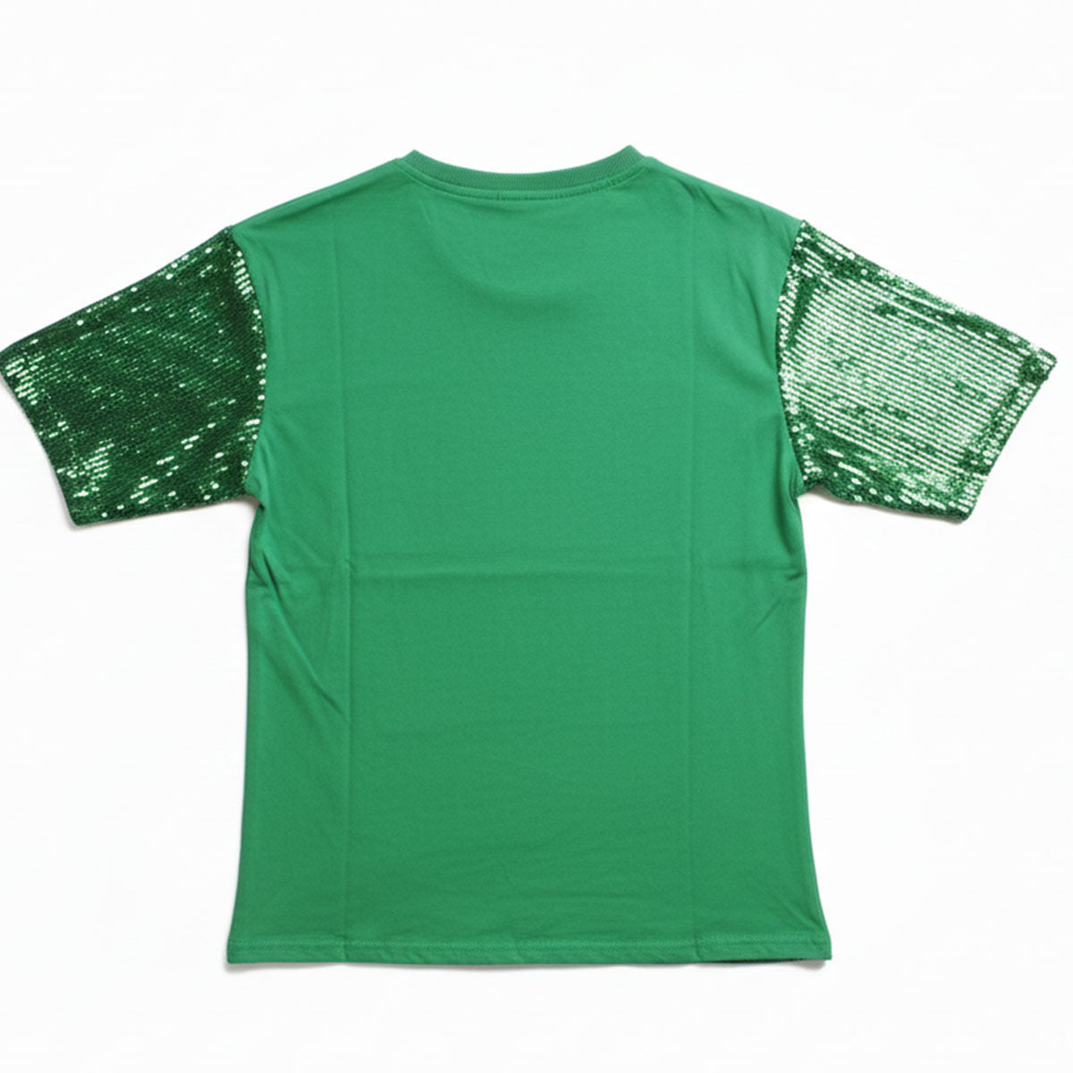 Jersey Santa Approved Green Sequin Xmas Shirt