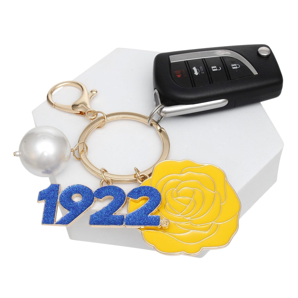SGRHO Sorority Flower 1922 Keychain and Bag Clip