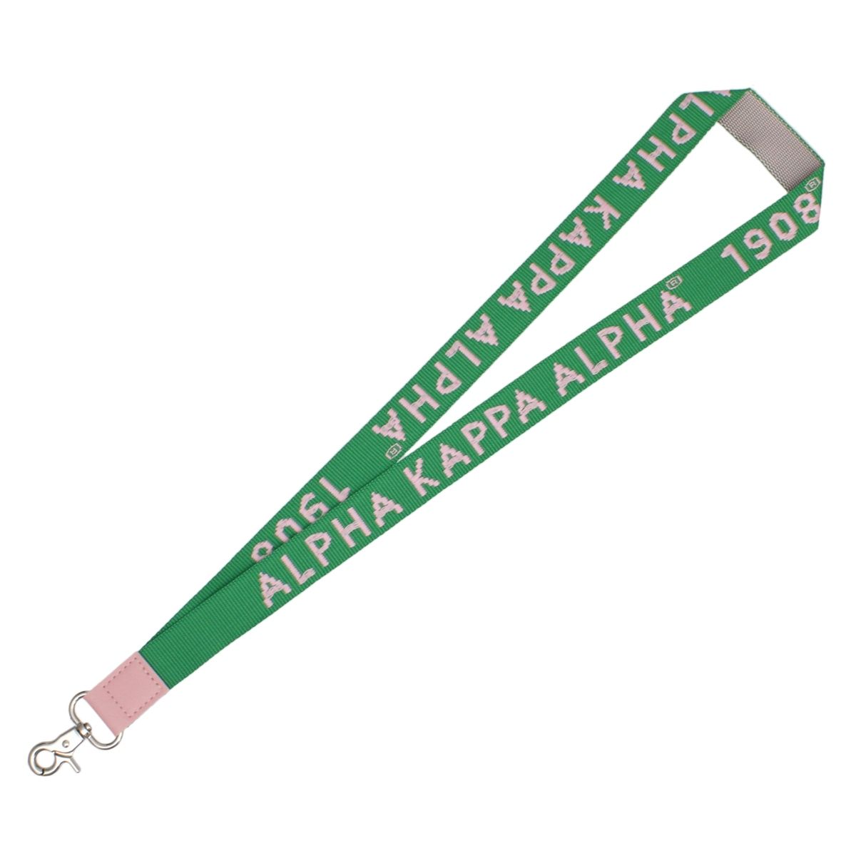 AKA Green Canvas Lanyard ID Badge Clip Women