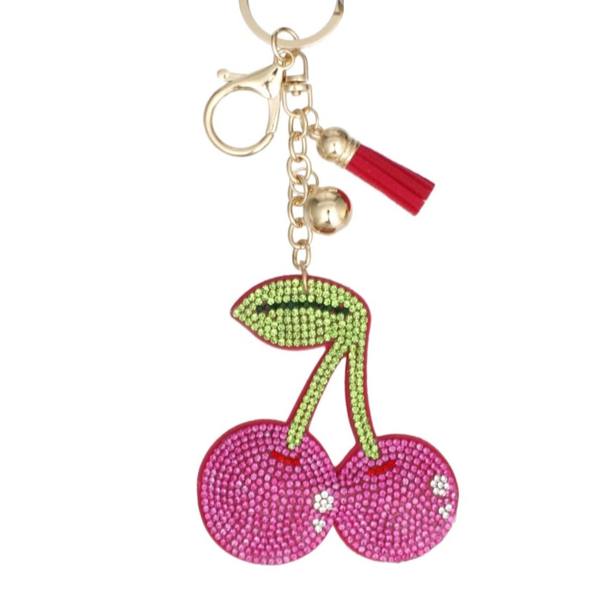 Keychain Cheeky Coquette Fuchsia Cherry Bag Charm