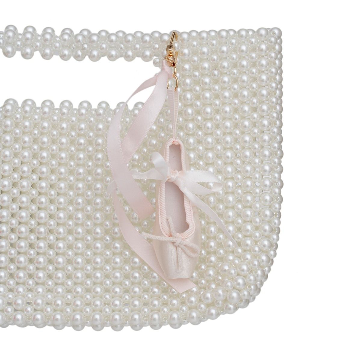 Keychain Clip Pink Ballet Pointe Shoe Purse Charm