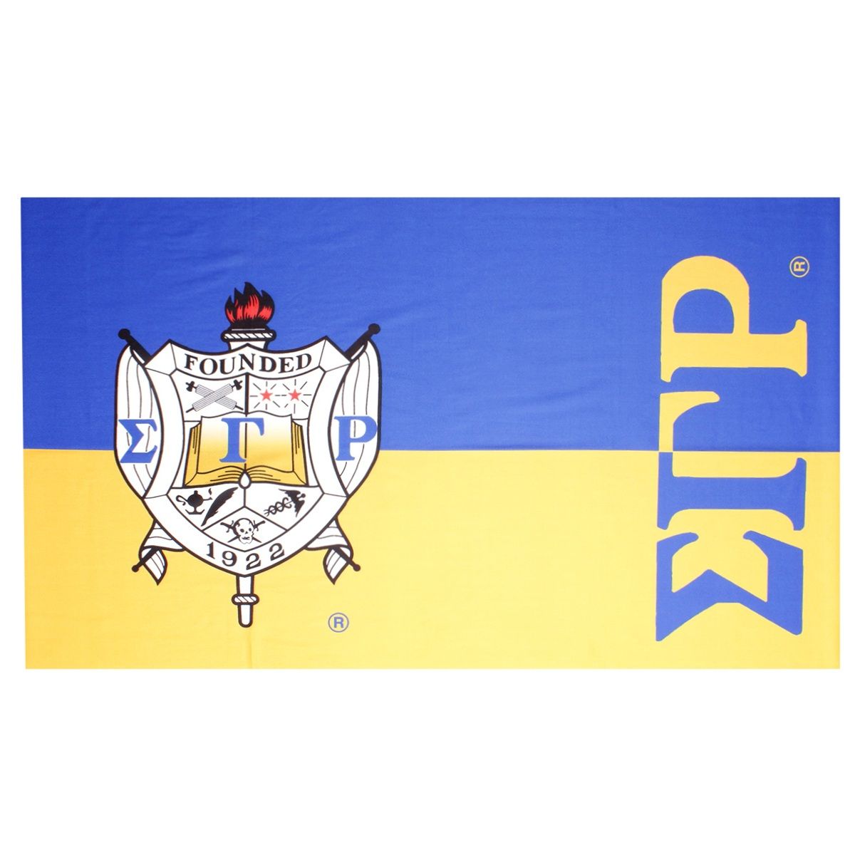 SGRHO Sorority Gold Blue Fashion Shawl Scarf
