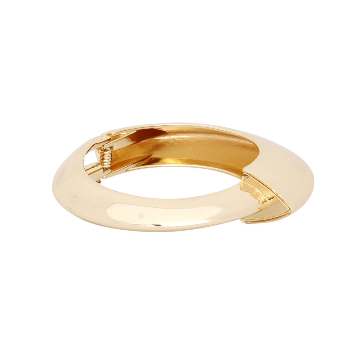 Cuff Angular Gold Futuristic Hinge Bracelet