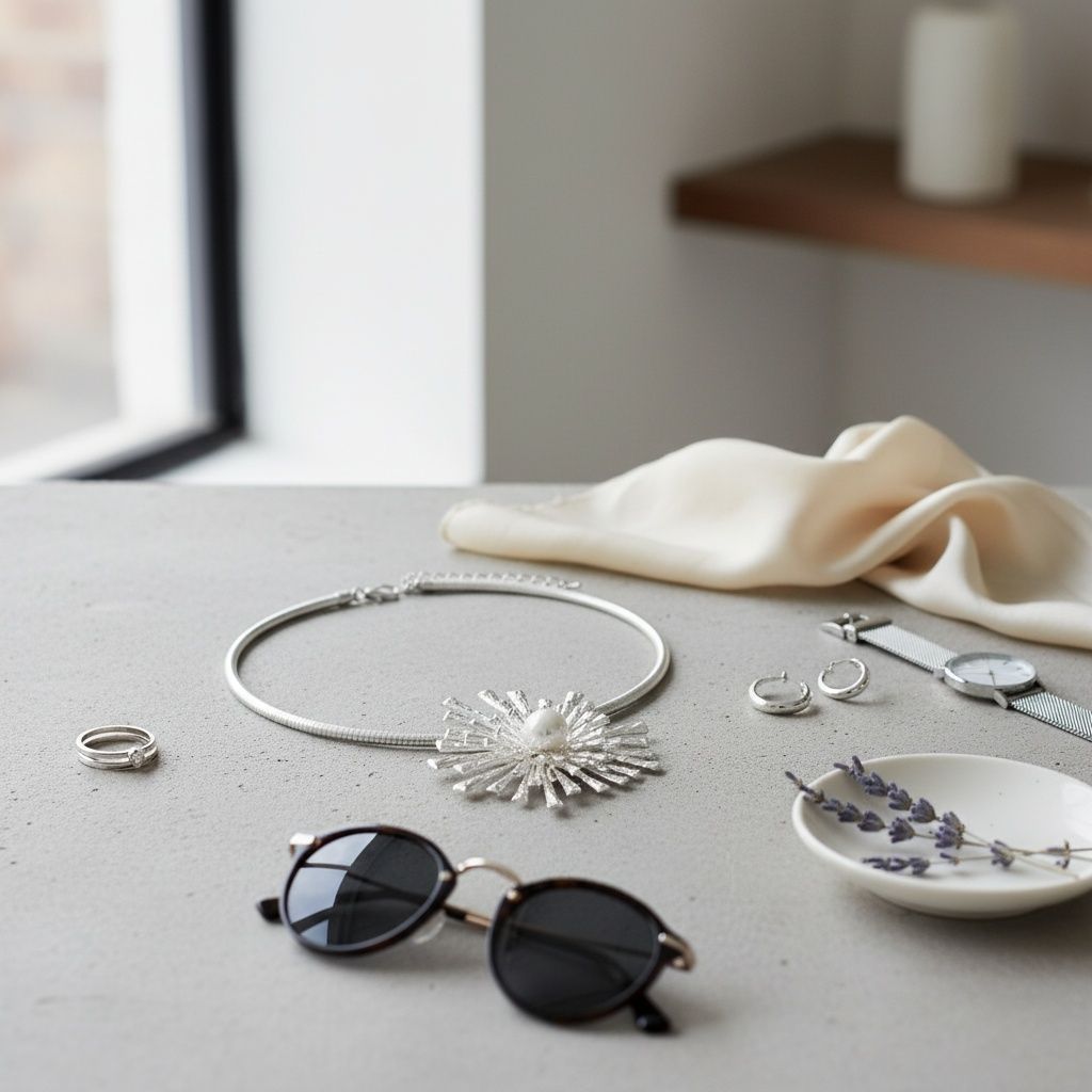 Pendant Matte Silver Metal Sunburst Flower Necklace