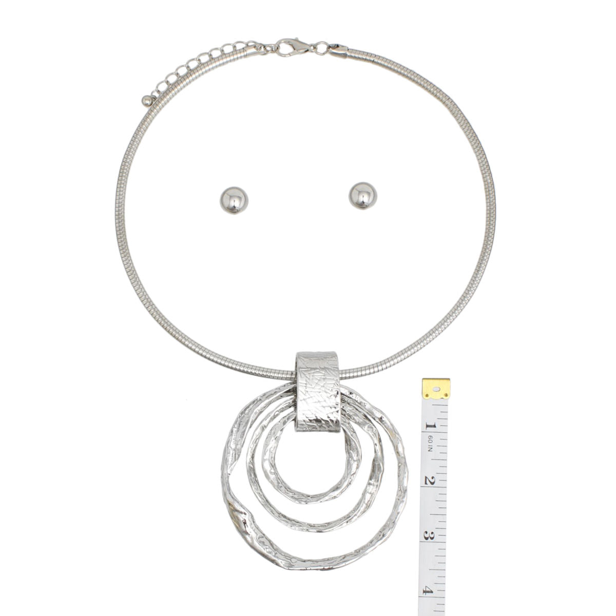 Pendant Silver Heavy-Weight Circular Necklace