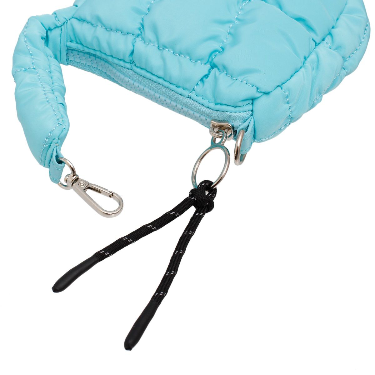 Aqua Quilted Mini Bag Keychain Stanley Clip