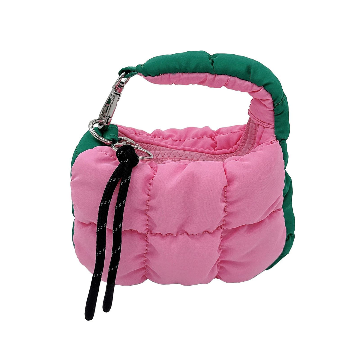 AKA Pink Green Quilted Mini Keychain Stanley Clip