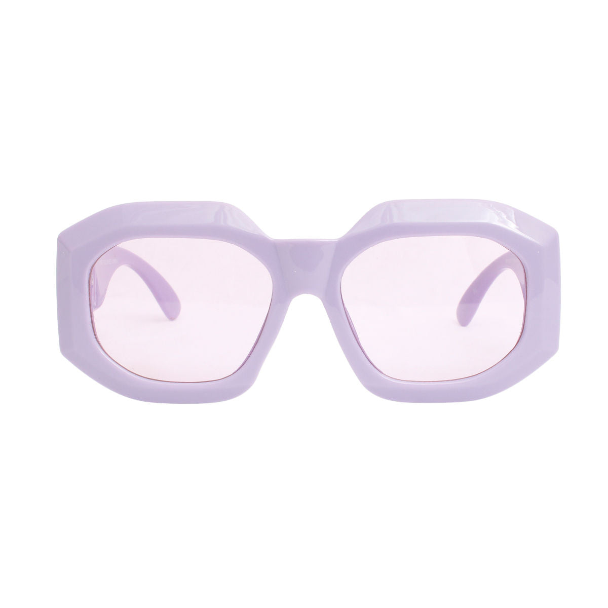 Sunglasses Purple Oversized Geo Luxe Eyewear