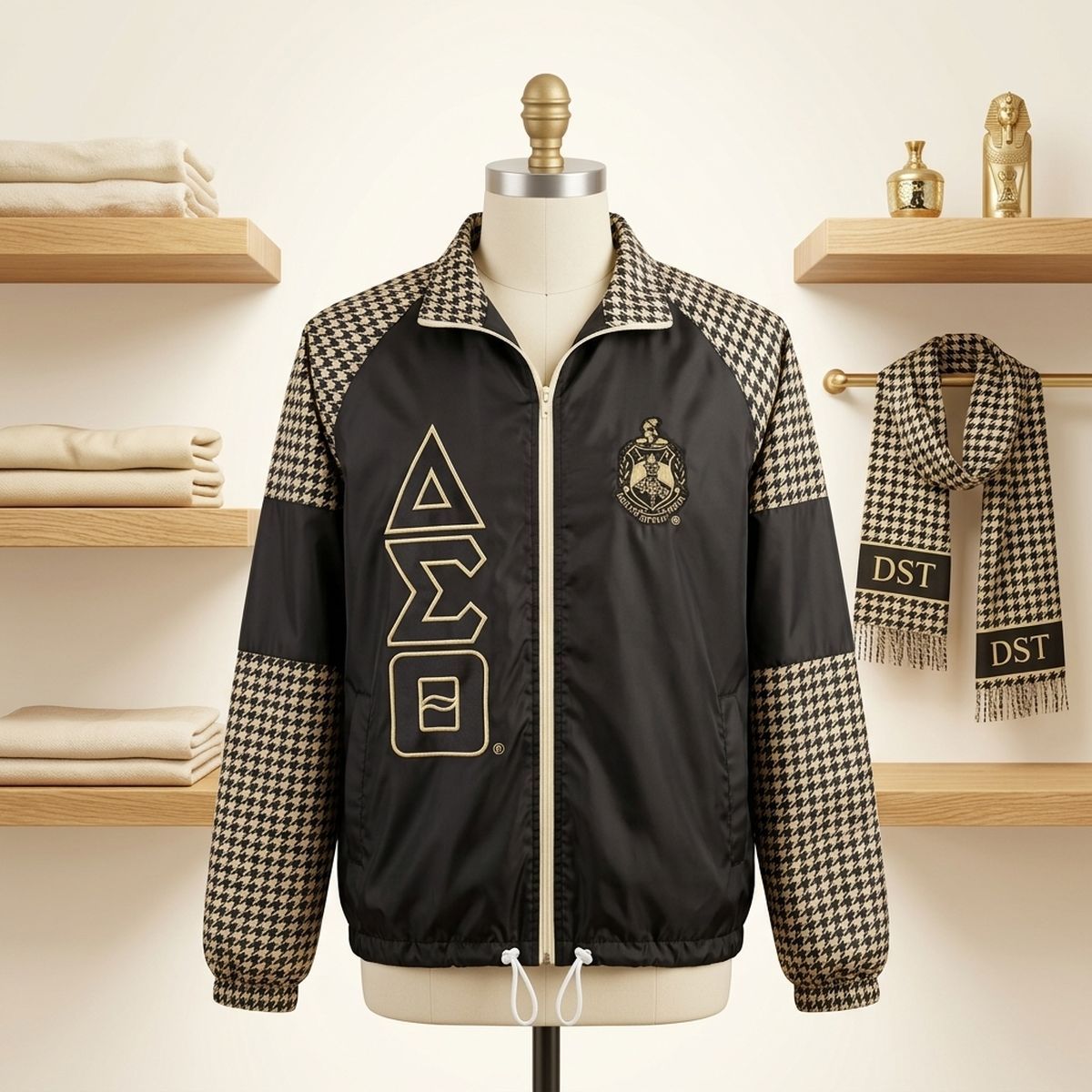 DST Greek Apparel 3XL Black Windbreaker Jacket