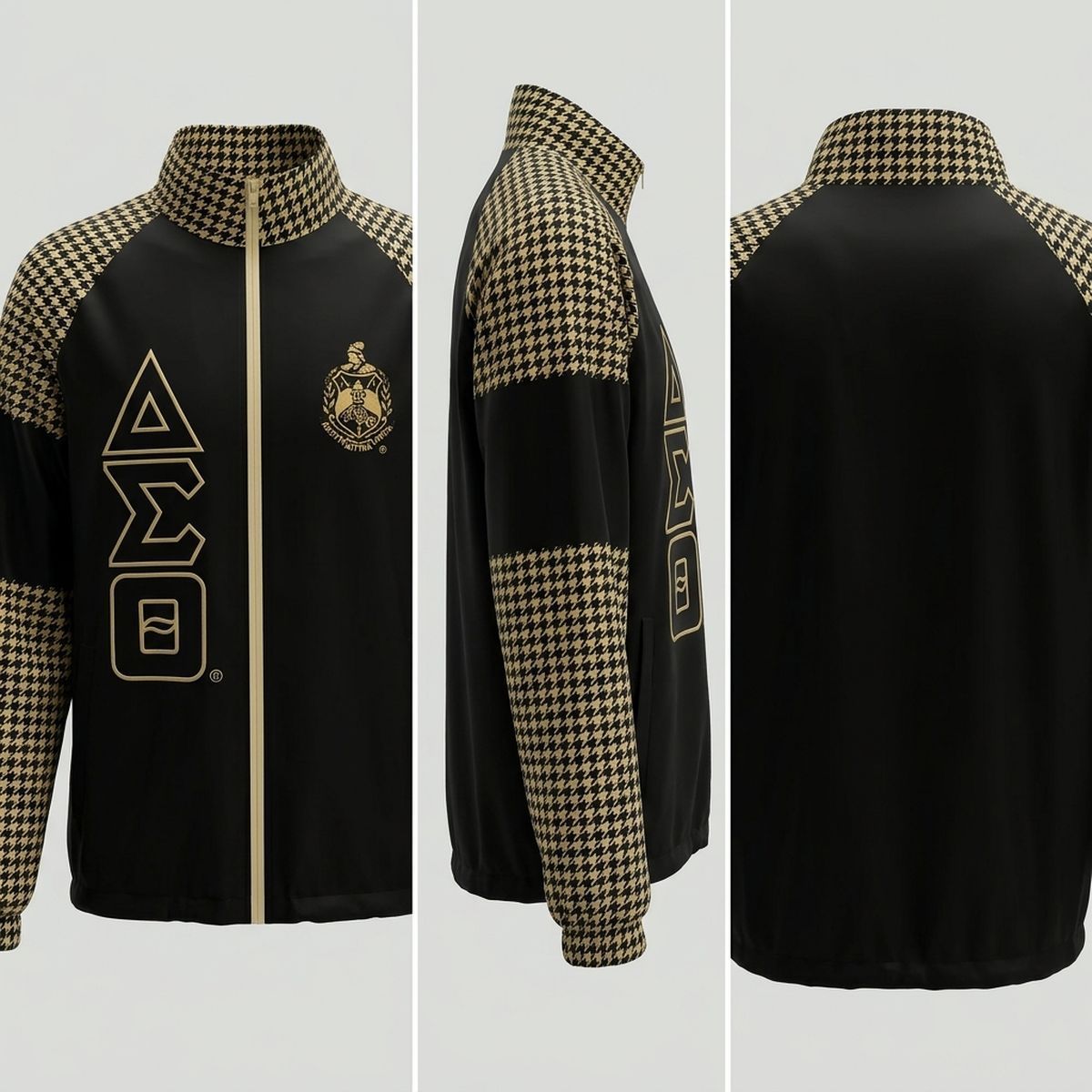 DST Greek Apparel Medium Black Windbreaker Jacket