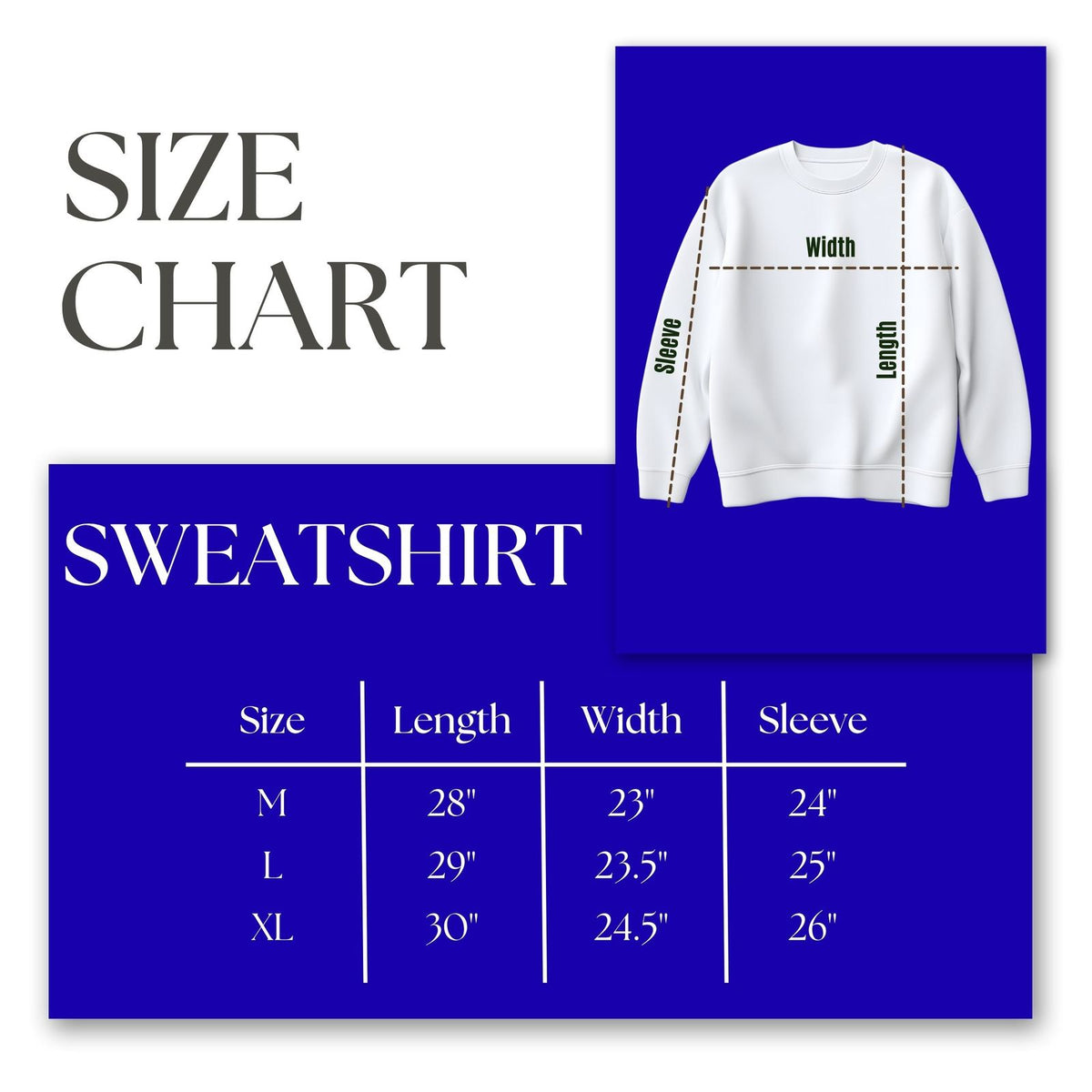 ZPB Greek Gear L Blue Embroidered Crew Sweatshirt