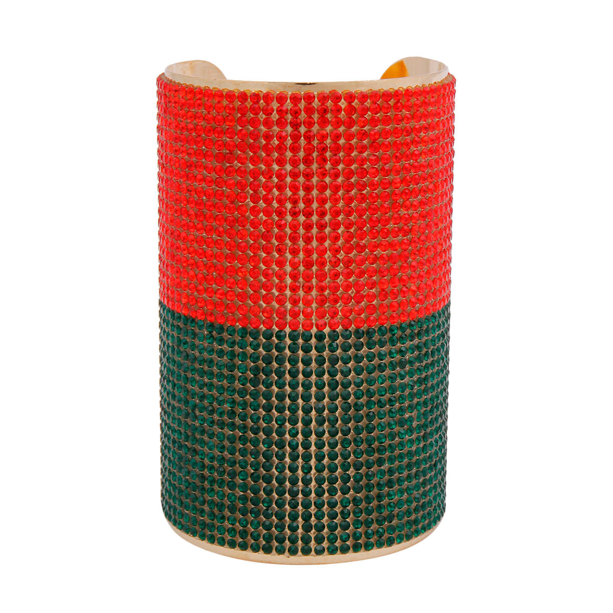 Festive Flare: Rhinestone Cuff Bracelet