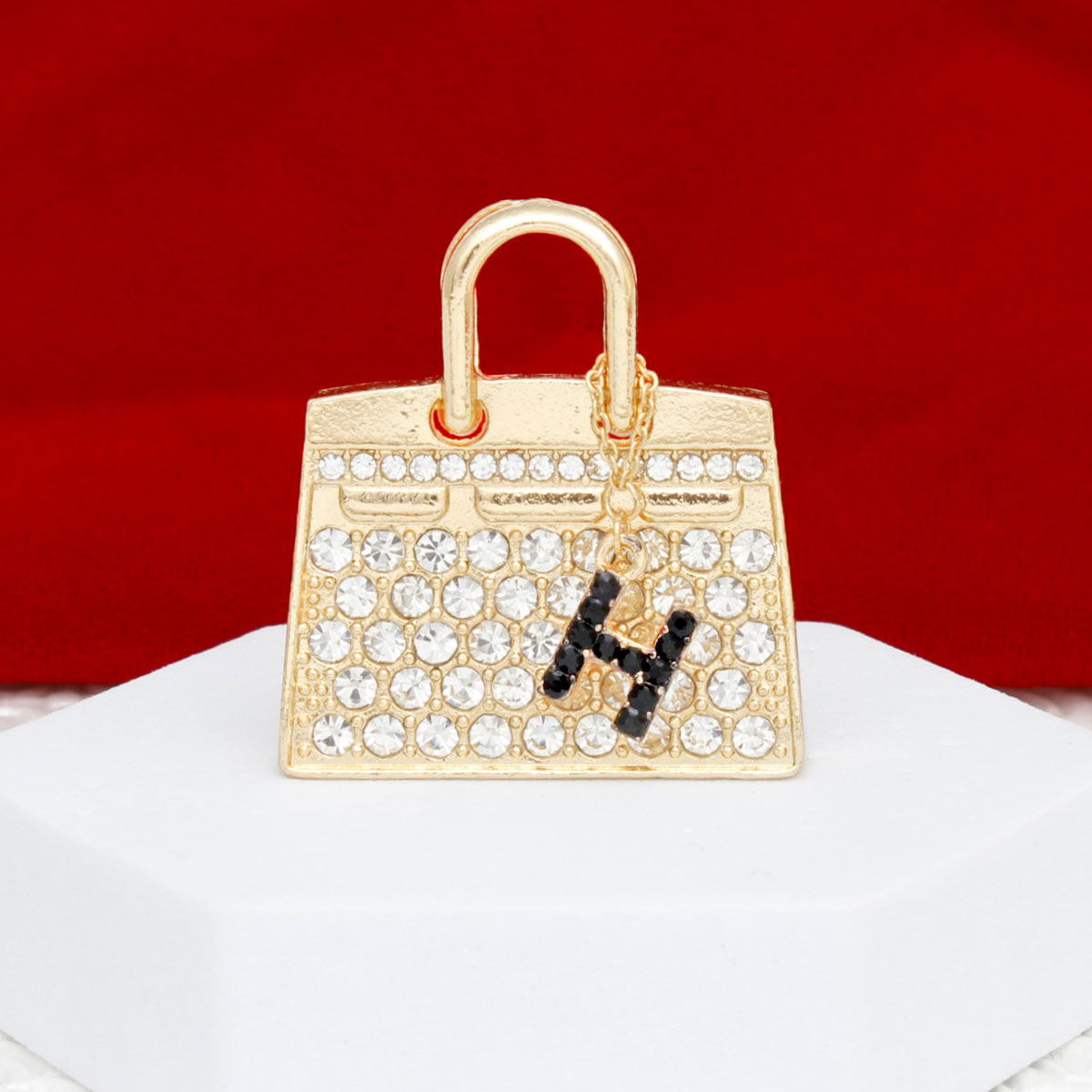 Brooch Gold Mini Iconic Handbag Parisian Pin
