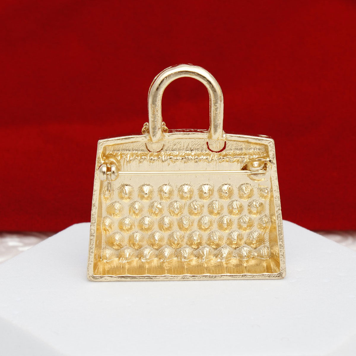 Brooch Gold Mini Iconic Handbag Parisian Pin