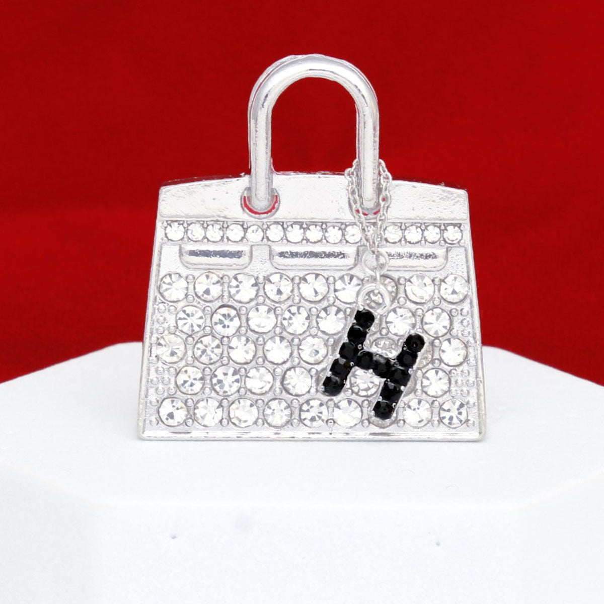 Brooch Silver Mini Iconic Handbag Parisian Pin