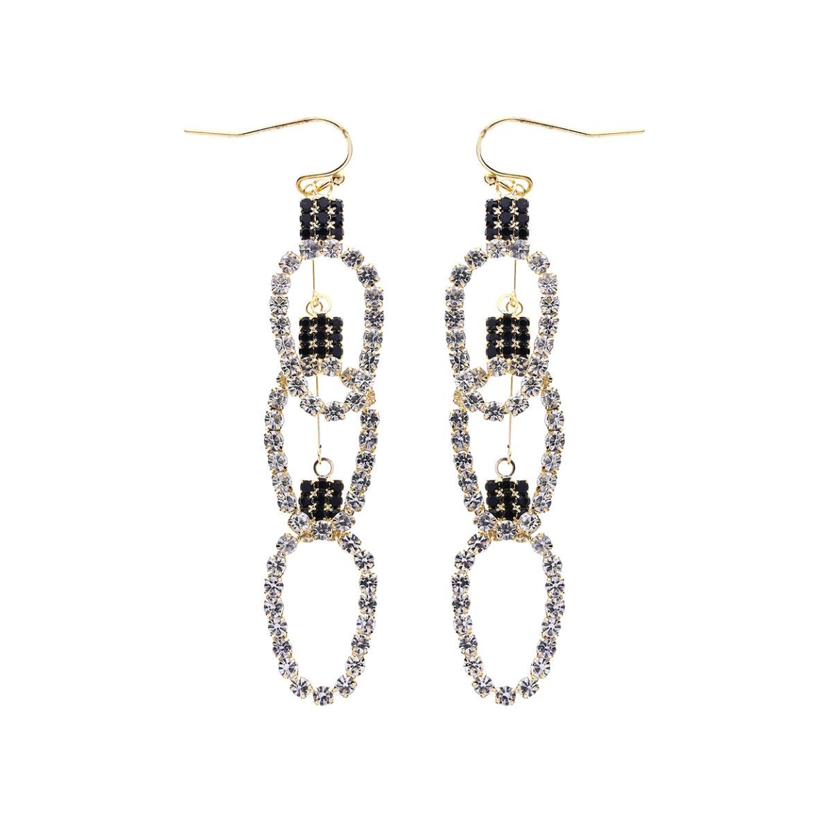 Clear Triple Xmas Light Earrings